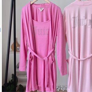 Juicy Couture Pink Robe Intimates Sleepwear